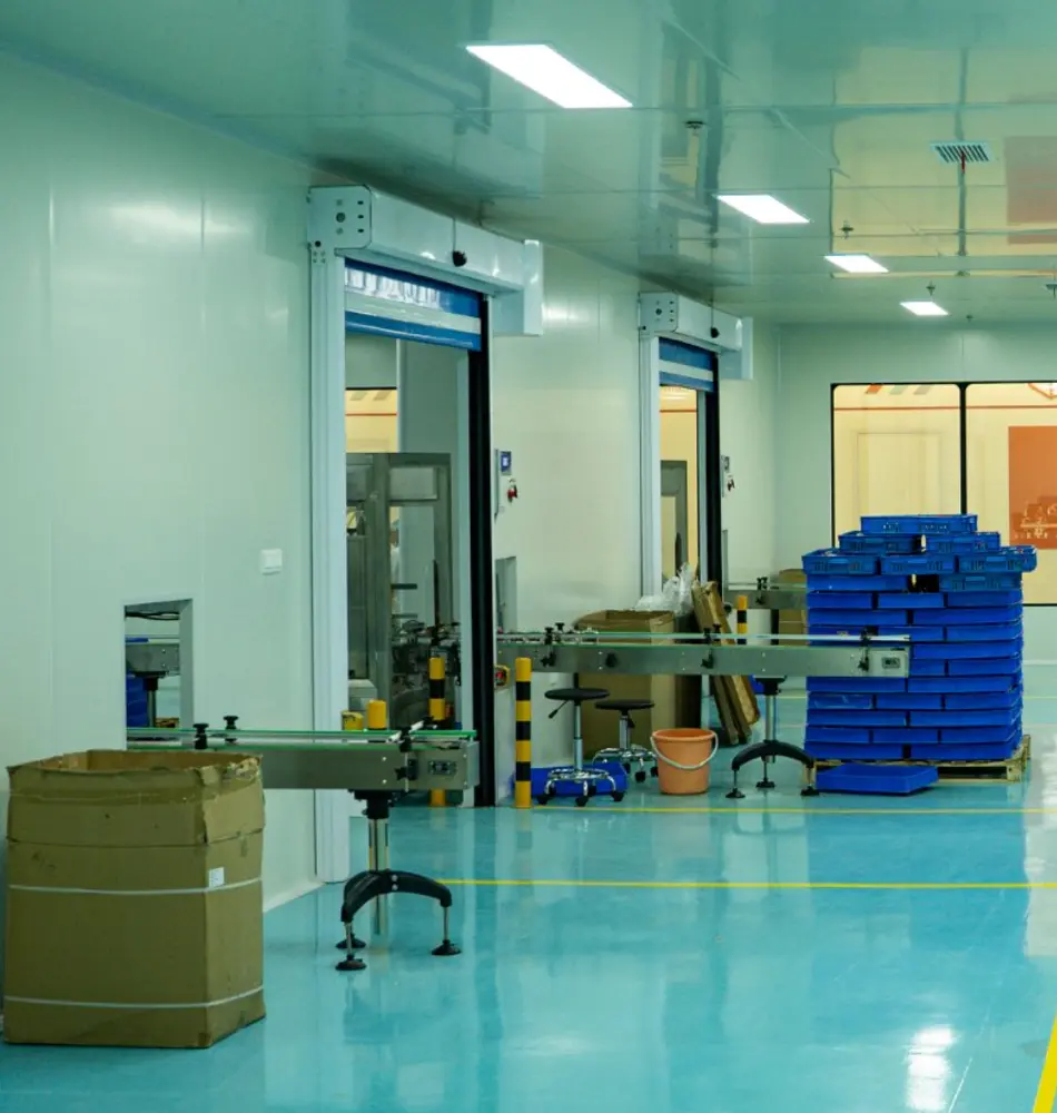 Production and packing area for scheduled wholesale candle and home fragrance projects