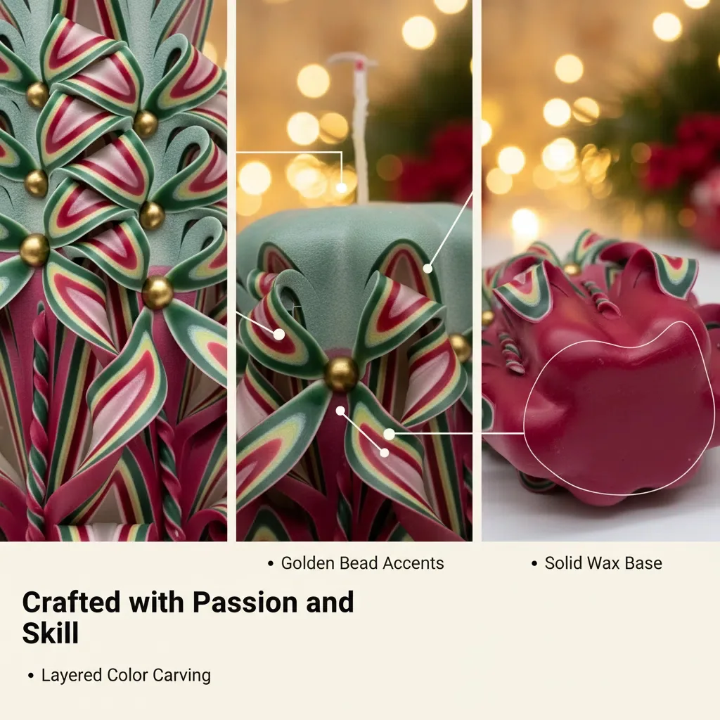 Carved candle details