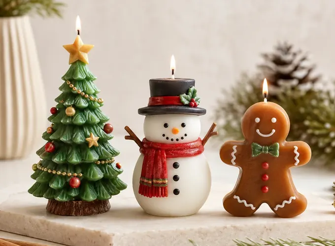Christmas shaped candles