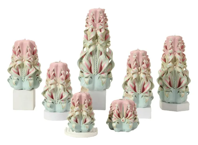 German carved candle collection