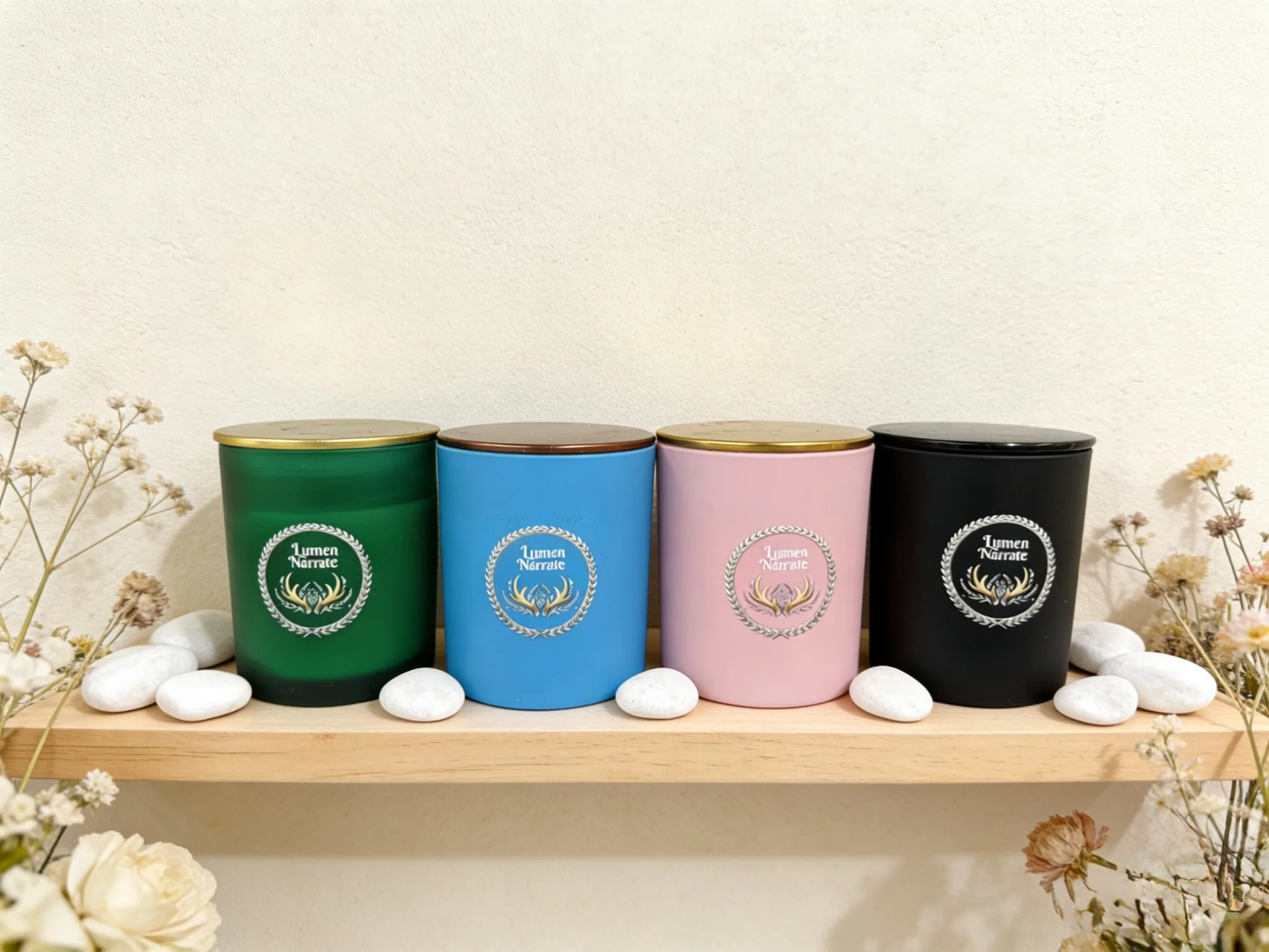 Matte glass jar scented candle
