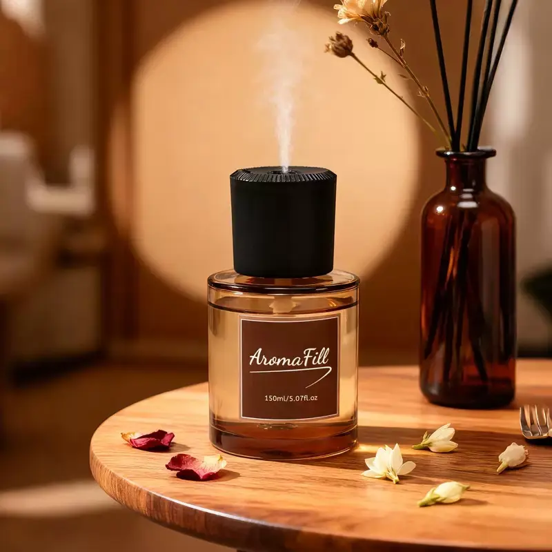 Atomizing aroma diffuser producing a fine mist