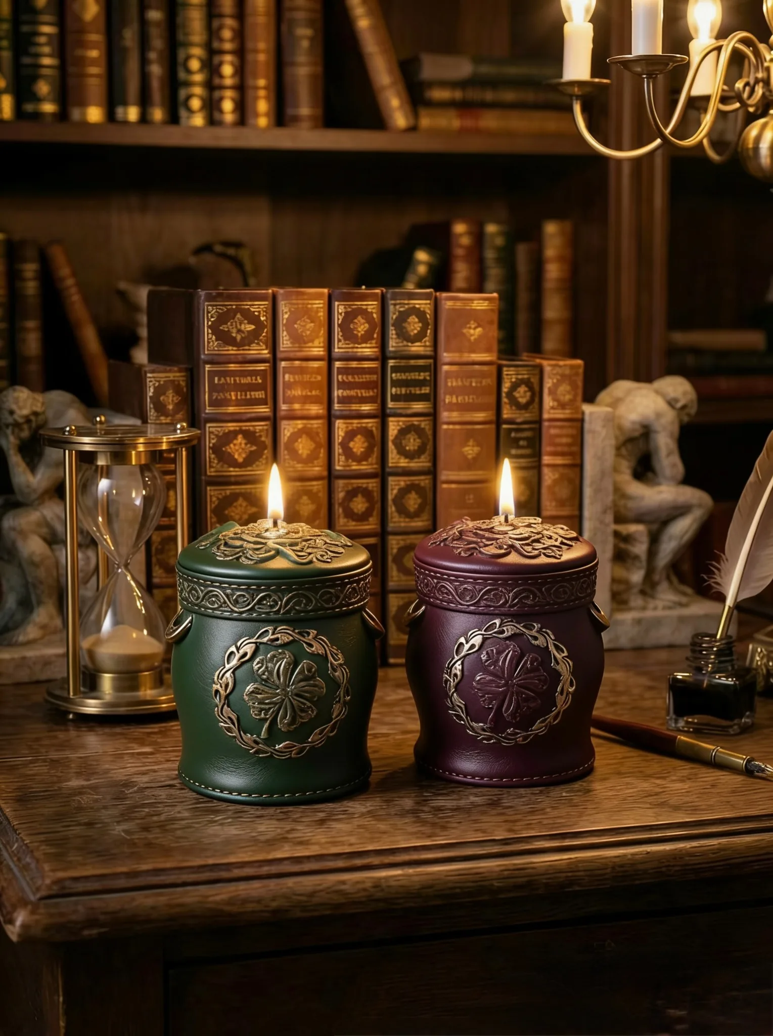 Tarot energy scented candle in ornate vessel